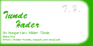 tunde hader business card